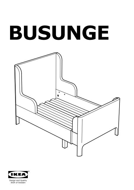 Ikea BUSUNGE Lit Extensible - 80274350 - Plan(s) de montage