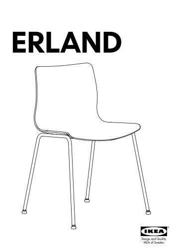 Ikea ERLAND chaise - 60155857 - Plan(s) de montage