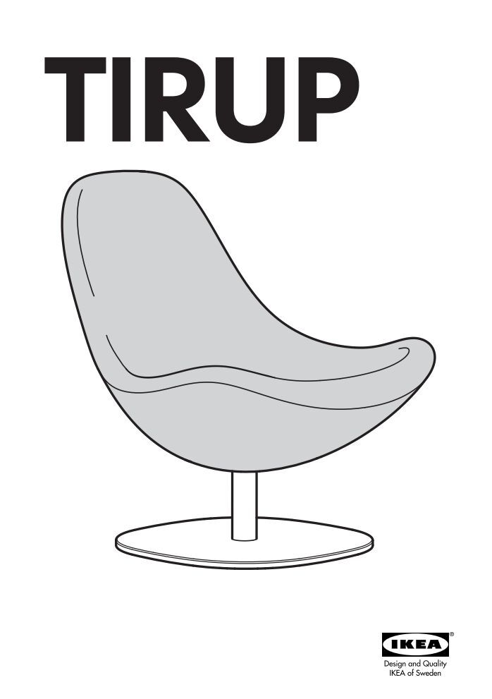 pakket Komkommer Gorgelen Ikea TIRUP fauteuil pivotant - 90126571 - Plan(s) de montage