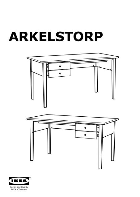Ikea ARKELSTORP Bureau - 60261037 - Plan(s) de montage