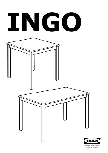 Ikea INGO / IVAR table et 4 chaises - S49097350 - Plan(s) de montage