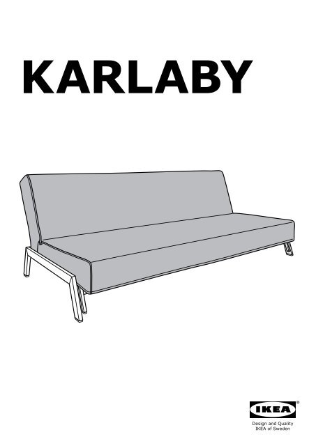 Ikea KARLABY / KARLSKOGA convertible 3 places - S69926526 - Plan(s) de  montage