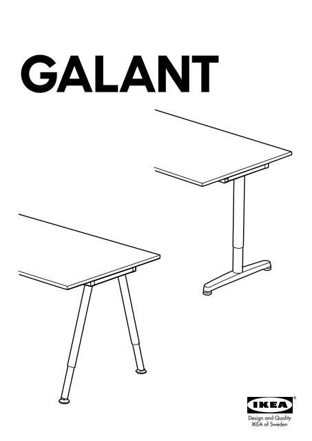 Verbanning Uitgestorven Verfijning Ikea GALANT bureau - S59860229 - Plan(s) de montage