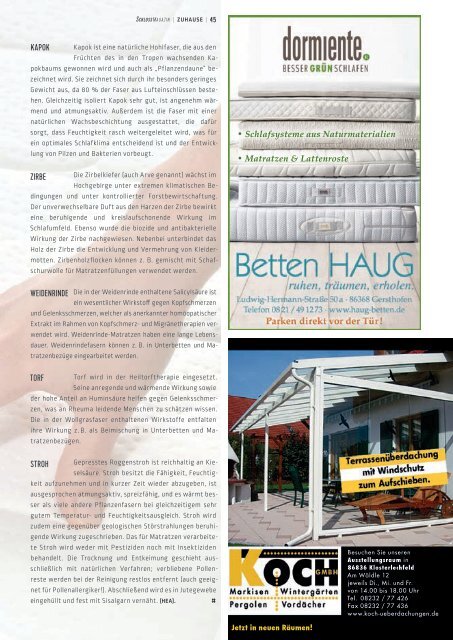 SchlossMagazin Bayerisch-Schwaben Februar 2016