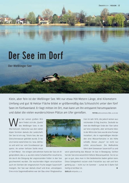 SchlossMagazin Fuenfseenland Februrar 2016