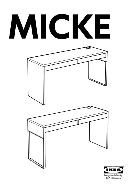 Ikea MICKE Bureau - 90214308 - Plan(s) de montage