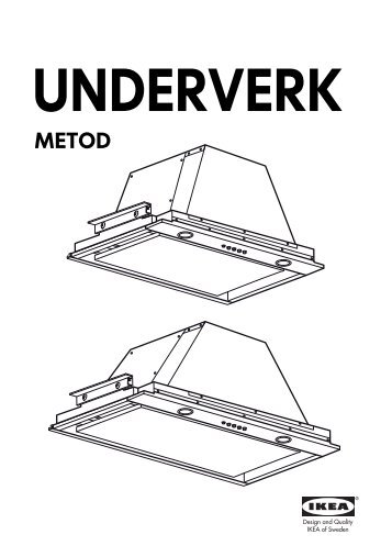 Ikea UNDERVERK hotte aspirante intÃ©grÃ©e - 90304610 - Plan(s) de montage