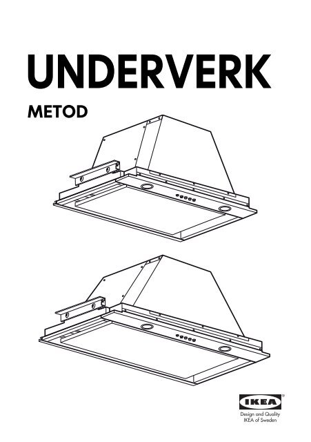 Ikea UNDERVERK hotte aspirante int&eacute;gr&eacute;e - 90304610 - Plan(s) de montage