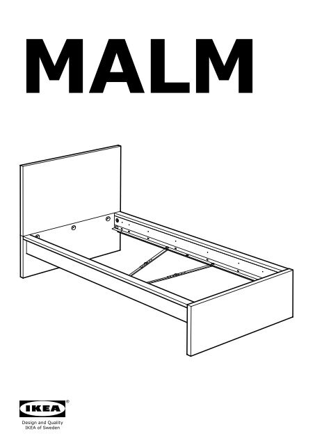 Ikea MALM Cadre De Lit Haut - S19009562 - Plan(s) de montage