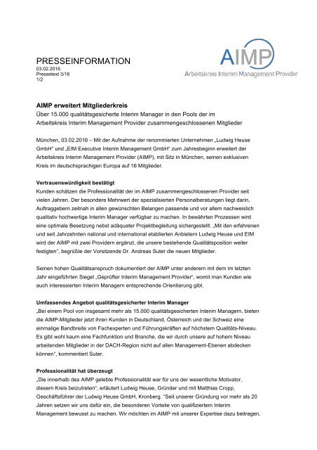 Pi Aimp Neue Mitglieder 03 02 16