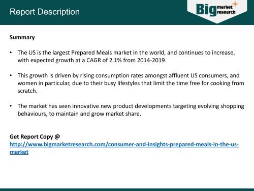 Consumer and Market Insights: Prepared Meals Market in the US