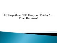 Common SEO Myths Undermining Your Marketing Efforts