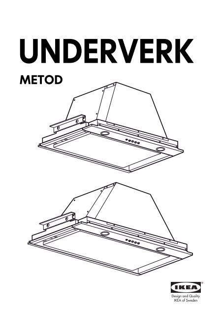 Ikea UNDERVERK hotte aspirante int&eacute;gr&eacute;e - 30304613 - Plan(s) de montage