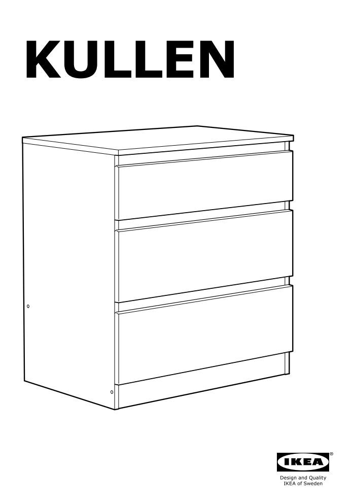 Ikea KULLEN commode 3 tiroirs - 50163754 - Plan(s) de montage