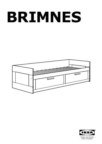 Ikea BRIMNES Divan Av 2 Tiroirs/2 Matelas - S19129932 - Plan(s) de montage