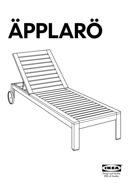 Ikea &amp;amp;Auml;PPLAR&amp;amp;Ouml; Bain De Soleil - 90208543 - Plan(s)  de montage