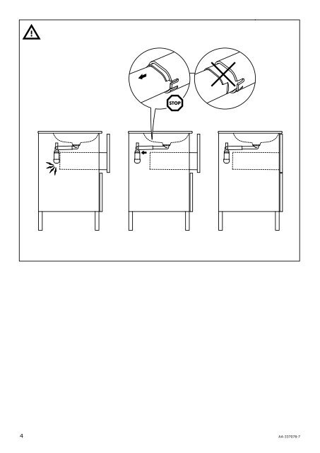 Ikea LILL&amp;Aring;NGEN &amp;eacute;L&amp;eacute;Ment Lavabo &amp;agrave; 1 Porte - S29894056 - Plan(s) de montage