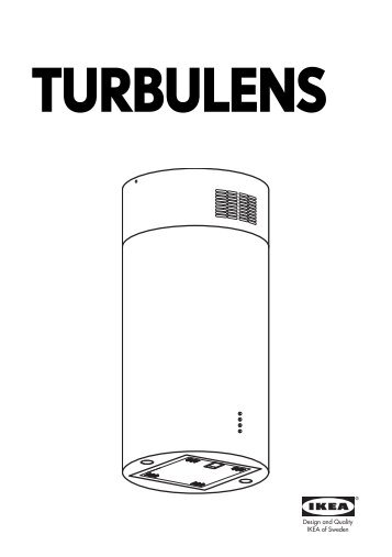 Ikea TURBULENS hotte aspirante, plafond - 50304645 - Plan(s) de montage