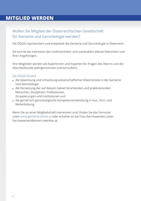 Forum für Geriatrie und Gerontologie Bad Hofgastein