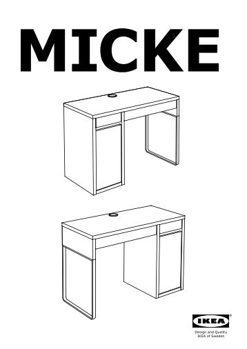 Ikea MICKE Bureau - 10244743 - Plan(s) de montage