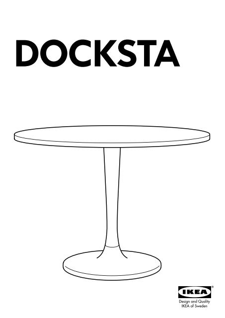 Ikea DOCKSTA table - 40063632 - Plan(s) de montage