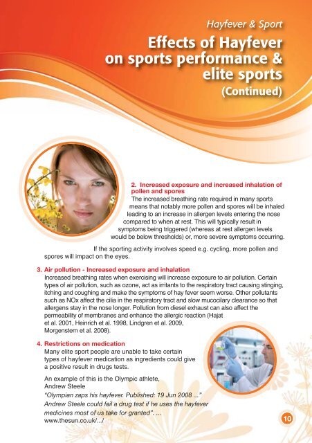 Care Allergy Defence - Hayfever and Sport Report