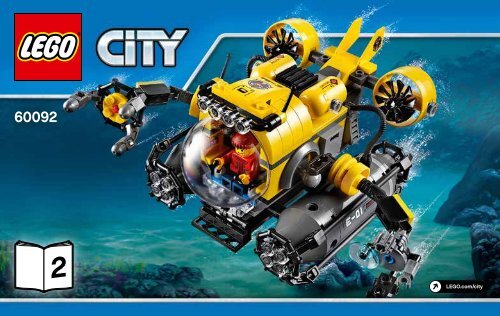 Lego Deep Sea Submarine - 60092 (2015) - Deep Sea Scuba Scooter BI 3004/80+4, 60092 V29 2/2