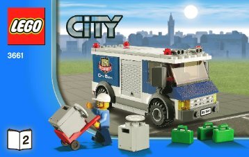 Lego Bank & Money Transfer - 3661 (2011) - POLICE W. 2 ROAD PLATES BI 3004/56 - 3661 V.29/39 2/3