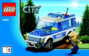 Lego Forest Police Station - 4440 (2011) - POLICE W. 2 ROAD PLATES BI 3004/48 -4440 V39 3/5