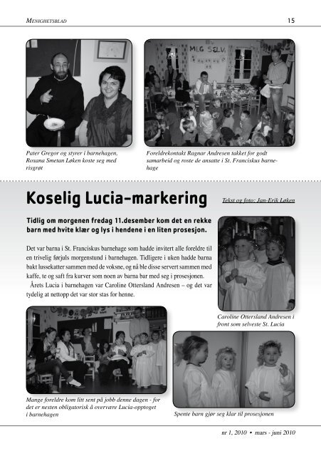 St. Franciskus menighetsblad nr 1, 2010