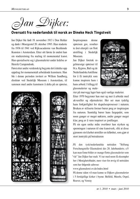 St. Franciskus menighetsblad nr 1, 2010