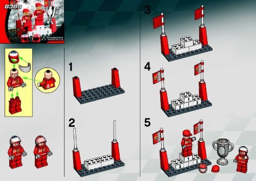 Lego M. Schumacher &amp; R. Barrichello - 8389 (2004) - Ferrari F1 1:24 BI, 8389
