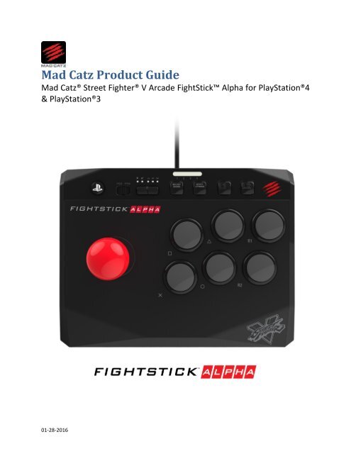 Stick Arcade Mad Catz Street Fighter 4 - PS3 - Joystick Filaire