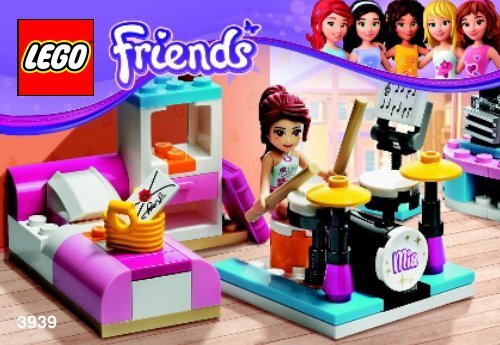 Lego Mia's Bedroom - 3939 (2012) - Andrea's Bunny House BI 3001/32 - 3939 V29