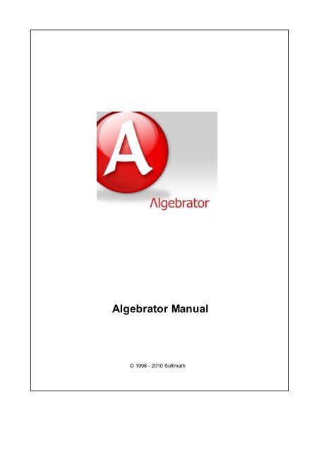 DoYourMath.com Algebrator Manual For Your Algebra Problem Solver