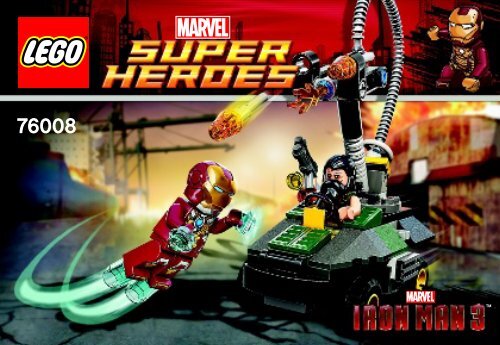 Lego Iron Man&amp;trade; vs. The Mandarin&amp;trade;: Ultimate Sh - 76008  (2013) - Iron Man&amp;trade;: Malibu Mansion Attack BI 3001/36-65G - 76008  V39