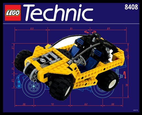 Lego BUGGY - 8408 (1996) - Off Roader BUILDING INSTR. 8408 IN