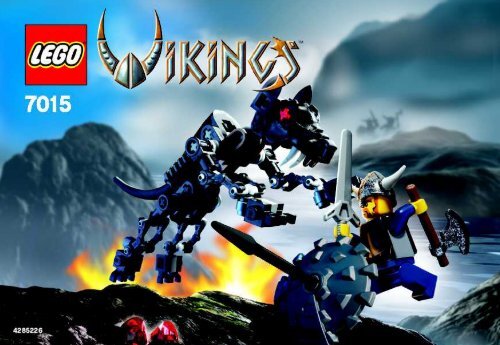 Lego Viking Warrior challenges the Fenris Wol - 7015 (2005) - Viking Warrior challenges the Fenris Wol BI  7015 NA
