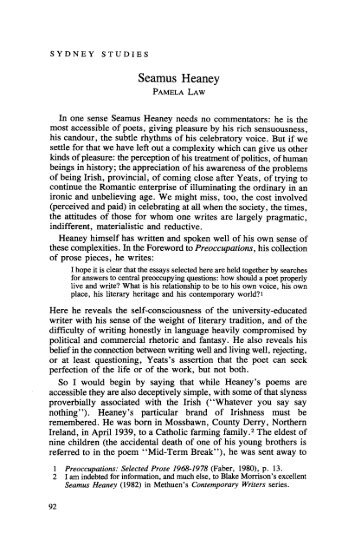 a call seamus heaney pdf