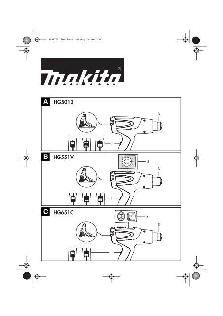 Makita D&eacute;capeur thermique 1800 W - HG551VK - Notice