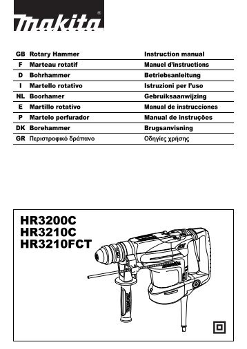 Makita Perfo-burineur SDS-Plus 1100 W 32 mm - HR3200C - Notice