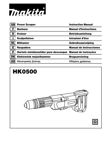 Makita Piqueur SDS-Plus 550 W - HK0500 - Notice