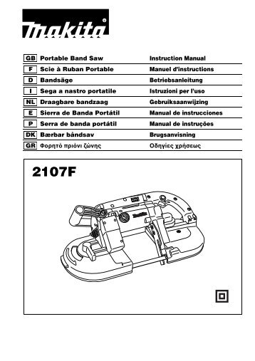 Makita Scie Ã  ruban portative 710 W - 2107FK - Notice