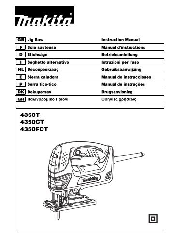 Makita Scie sauteuse 720 W - 4350FCTJ - Notice