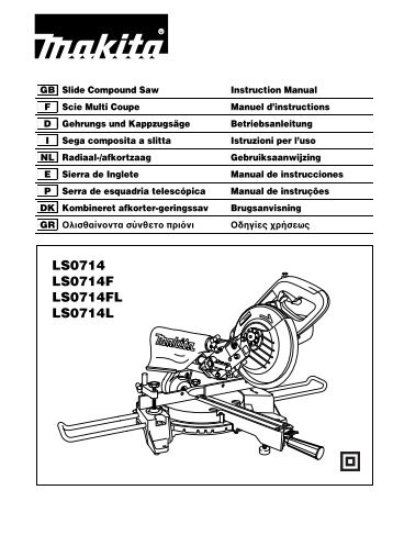 Makita Scie radiale 1010 W Ã 190 mm - LS0714FL - Notice