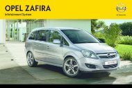 Opel ZafiraInfotainment System AnnÃ©e modÃ¨le 2014 - ZafiraInfotainment System  AnnÃ©e modÃ¨le 2014manuel d'utilisation