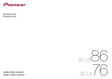 Pioneer SC-LX86-K - User manual - danois, suÃ©dois