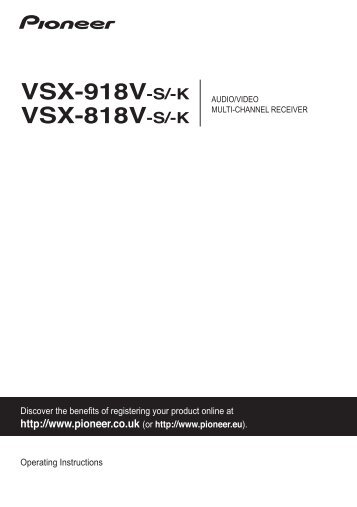 Pioneer VSX-918V-K - User manual - anglais