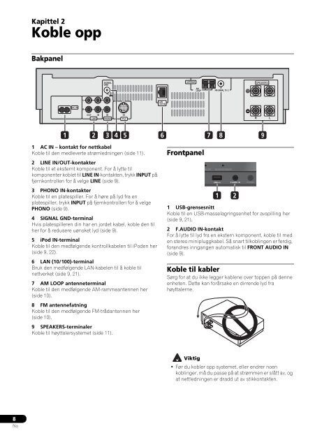 Pioneer PDX-Z9 - User manual - danois, norv&eacute;gien