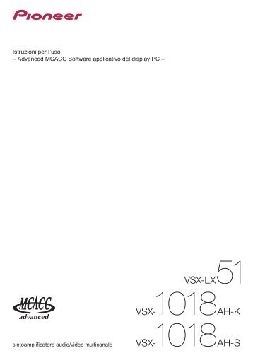 Pioneer VSX-1018AH-K - Software manual - italien